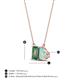 4 - Arika 1.06 ctw Emerald Shape Created Alexandrite with Pear Shape Opal Toi Et Moi Women Pendant Necklace 
