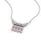 1 - Nacelle Pearl Drop Necklace with 1.23 ctw Rose Cut & Baguette Shape Natural Diamond in 18K White Gold  