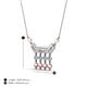 4 - Nacelle Pearl Drop Necklace with 1.23 ctw Rose Cut & Baguette Shape Natural Diamond in 18K White Gold  