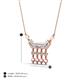 4 - Nacelle Pearl Drop Necklace with 1.23 ctw Rose Cut & Baguette Shape Natural Diamond in 18K Rose Gold 