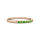 2 - Abila 0.35 ctw (2.00 mm) Princess Cut Green Garnet 7 Stone Wedding Band 