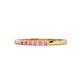 1 - Abila 0.35 ctw (2.00 mm) Princess Cut Pink Tourmaline 7 Stone Wedding Band 