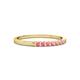 2 - Abila 0.35 ctw (2.00 mm) Princess Cut Pink Tourmaline 7 Stone Wedding Band 