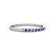 2 - Abila 0.35 ctw (2.00 mm) Princess Cut Iolite 7 Stone Wedding Band 