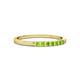 2 - Abila 0.39 ctw (2.00 mm) Princess Cut Peridot 7 Stone Wedding Band 