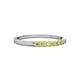 2 - Abila 0.35 ctw (2.00 mm) Princess Cut Yellow Diamond 7 Stone Wedding Band 