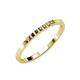 3 - Abila 0.35 ctw (2.00 mm) Princess Cut Smoky Quartz 7 Stone Wedding Band 