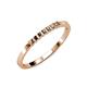 3 - Abila 0.35 ctw (2.00 mm) Princess Cut Smoky Quartz 7 Stone Wedding Band 