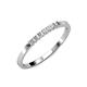 3 - Abila 0.35 ctw (2.00 mm) Princess Cut Lab Grown Diamonds 7 Stone Wedding Band 