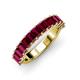 4 - Alaya Emerald Cut Ruby 14 Stone Wedding Band 