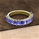 3 - Alaya Emerald Cut Tanzanite 14 Stone Wedding Band 