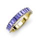 4 - Alaya Emerald Cut Tanzanite 14 Stone Wedding Band 