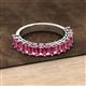 3 - Alaya Emerald Cut Pink Tourmaline 14 Stone Wedding Band 