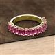 3 - Alaya Emerald Cut Pink Tourmaline 14 Stone Wedding Band 