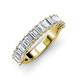 4 - Alaya Emerald Cut Lab Grown Diamond 14 Stone Wedding Band 
