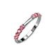4 - Alicia 0.40 ctw Pink Tourmaline Wedding Band 