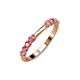 4 - Alicia 0.40 ctw Pink Tourmaline Wedding Band 