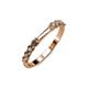 4 - Alicia 0.48 ctw Smoky Quartz Wedding Band 