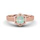 1 - Dinah 0.66 ct Opal Women Hexagonal Signet Solitaire Engagement Ring 
