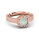 3 - Dinah 0.66 ct Opal Women Hexagonal Signet Solitaire Engagement Ring 
