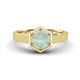 1 - Dinah 0.66 ct Opal Women Hexagonal Signet Solitaire Engagement Ring 