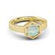 3 - Dinah 0.66 ct Opal Women Hexagonal Signet Solitaire Engagement Ring 