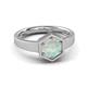 3 - Dinah 0.66 ct Opal Women Hexagonal Signet Solitaire Engagement Ring 