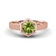 1 - Dinah 1.10 ct Peridot Women Hexagonal Signet Solitaire Engagement Ring 