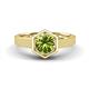 1 - Dinah 1.10 ct Peridot Women Hexagonal Signet Solitaire Engagement Ring 