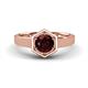 1 - Dinah 1.05 ct Red Garnet Women Hexagonal Signet Solitaire Engagement Ring 