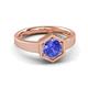 3 - Dinah 0.92 ct Tanzanite Women Hexagonal Signet Solitaire Engagement Ring 