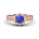 1 - Dinah 0.92 ct Tanzanite Women Hexagonal Signet Solitaire Engagement Ring 