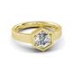 3 - Dinah 1.00 ct IGI Certified Lab Grown Diamond Women Hexagonal Signet Solitaire Engagement Ring 