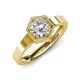 4 - Dinah 1.00 ct GIA Certified Natural Diamond Women Hexagonal Signet Solitaire Engagement Ring 