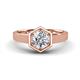 1 - Dinah 1.00 ct GIA Certified Natural Diamond Women Hexagonal Signet Solitaire Engagement Ring 