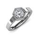 4 - Dinah 1.00 ct GIA Certified Natural Diamond Women Hexagonal Signet Solitaire Engagement Ring 