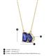 4 - Arika 0.90 ctw Emerald Shape with Pear Shape Iolite Toi Et Moi Women Pendant Necklace 