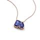 3 - Arika 0.90 ctw Emerald Shape with Pear Shape Iolite Toi Et Moi Women Pendant Necklace 