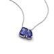 3 - Arika 0.90 ctw Emerald Shape with Pear Shape Iolite Toi Et Moi Women Pendant Necklace 
