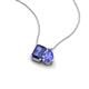 3 - Arika 1.00 ctw Emerald Shape Iolite with Pear Shape Tanzanite Toi Et Moi Women Pendant Necklace 
