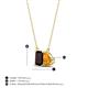 4 - Arika 1.18 ctw Emerald Shape Red Garnet with Pear Shape Citrine Toi Et Moi Women Pendant Necklace 