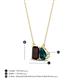 4 - Arika 1.28 ctw Emerald Shape Red Garnet with Pear Shape London Blue Topaz Toi Et Moi Women Pendant Necklace 