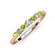 3 - Vivian 3.00 mm Peridot and Diamond 7 Stone Wedding Band 