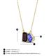 4 - Arika 1.23 ctw Emerald Shape Red Garnet with Pear Shape Tanzanite Toi Et Moi Women Pendant Necklace 