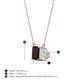4 - Arika 1.03 ctw Emerald Shape Red Garnet with Pear Shape Opal Toi Et Moi Women Pendant Necklace 