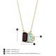 4 - Arika 1.03 ctw Emerald Shape Red Garnet with Pear Shape Opal Toi Et Moi Women Pendant Necklace 