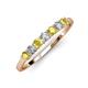 3 - Vivian 3.00 mm Yellow Sapphire and Diamond 7 Stone Wedding Band 