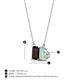 4 - Arika 1.03 ctw Emerald Shape Red Garnet with Pear Shape Opal Toi Et Moi Women Pendant Necklace 
