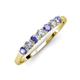 3 - Vivian 3.00 mm Tanzanite and Diamond 7 Stone Wedding Band 