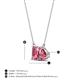 4 - Arika 1.05 ctw Emerald Shape with Pear Shape Pink Tourmaline Toi Et Moi Women Pendant Necklace 
